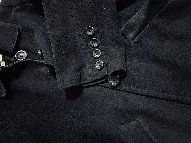 Siyah kaşe mont - Görsel 3