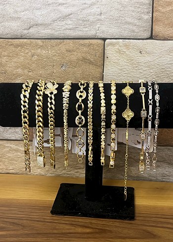 Zincir Detaylı Altın Renk aKadın Bileklik fiyatları değişiyor - Görsel 4