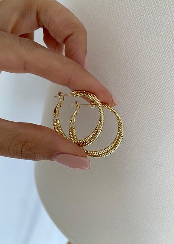 Zinci Detaylı Mini Altın Halka Küpeler Fiyatları değişiyor - Görsel 2