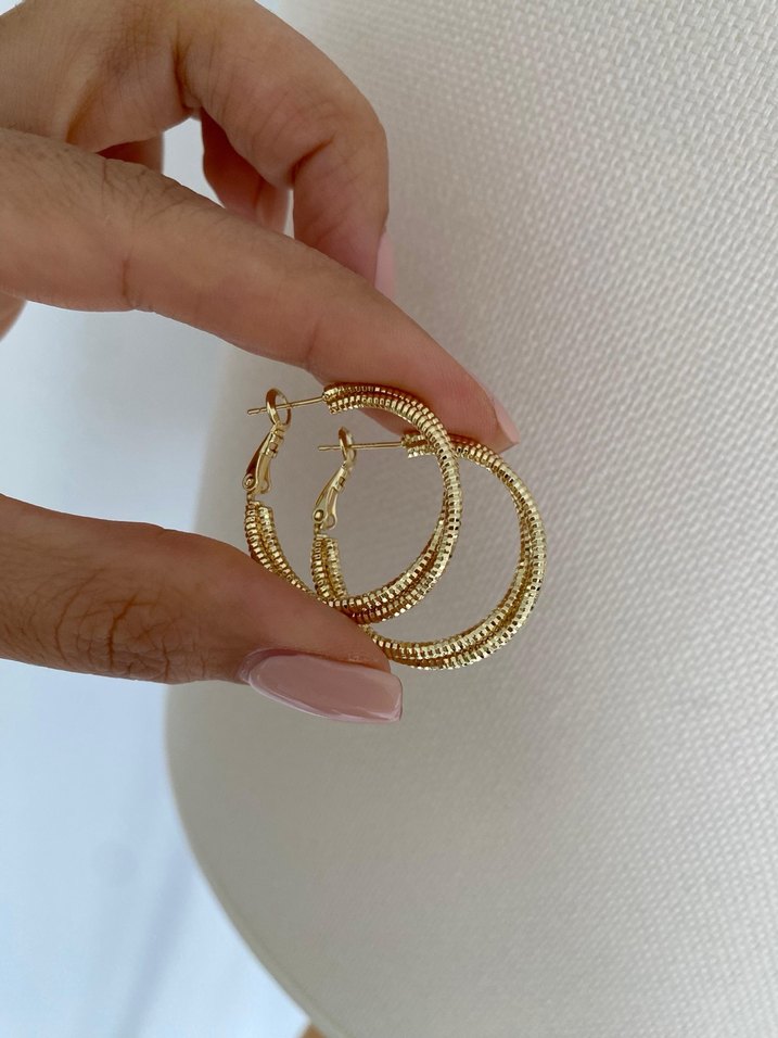 Zinci Detaylı Mini Altın Halka Küpeler Fiyatları değişiyor - Görsel 2