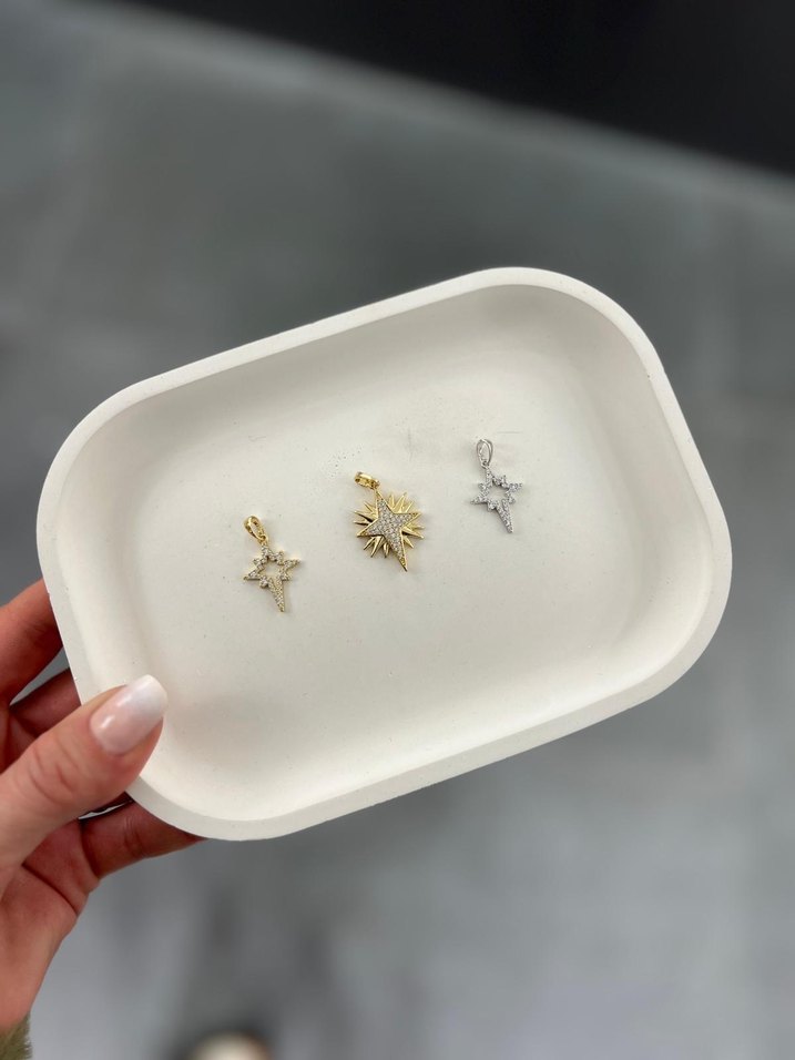 Kutup Yıldızı Zincir Detaylı Kolye Ucu - Görsel 3