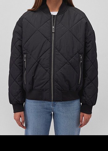 Siyah bomber ceket - Görsel 3