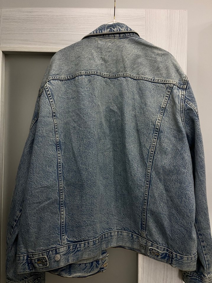 Erkek Gri Denim Ceket, Regular Fit, Uzun Kollu - Görsel 3