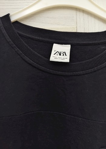 Siyah Oversize Uzun Kollu Sweatshirt - Görsel 3