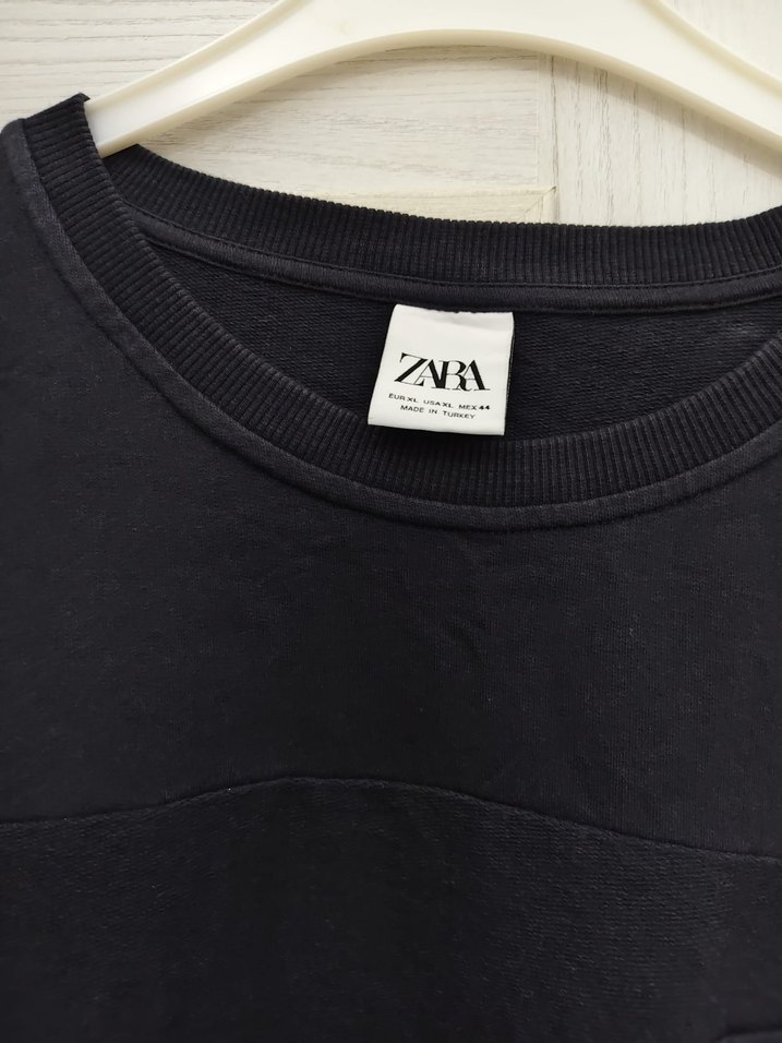 Siyah Oversize Uzun Kollu Sweatshirt - Görsel 3