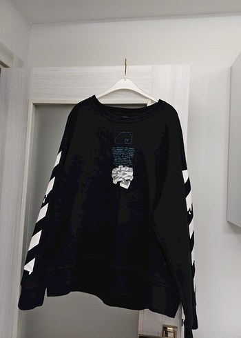 Erkek Siyah Baskılı Oversize Sweatshirt - Görsel 2
