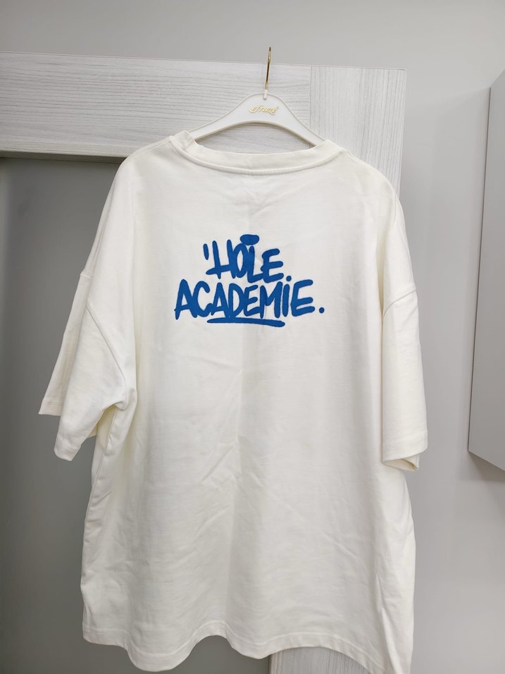 Beyaz Oversize Kadın Tişört - Görsel 3