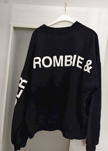 Siyah Oversize Kadın Sweatshirt - Görsel 5