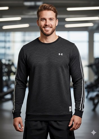 Under Armour Gri Uzun Kollu Erkek Sweatshirt - Görsel 2