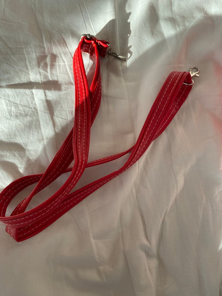 Kırmızı Deri Fermuarlı Kadın Portföy Çanta - Görsel 3
