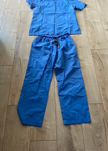 Erkek Lacivert Kısa Kollu Belden Bağlamalı Pijama Takımı