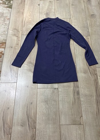 Uzun Kollu Lacivert Kadın Triko Elbise - Görsel 3