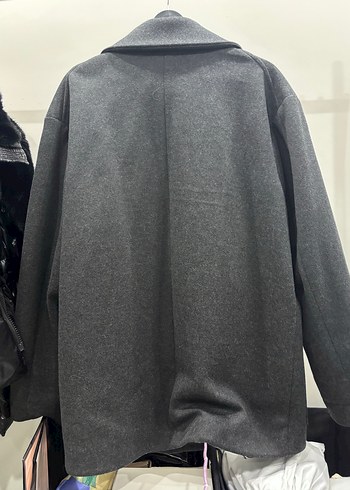 Gri Düğmeli Erkek Midi Ceket - Görsel 2