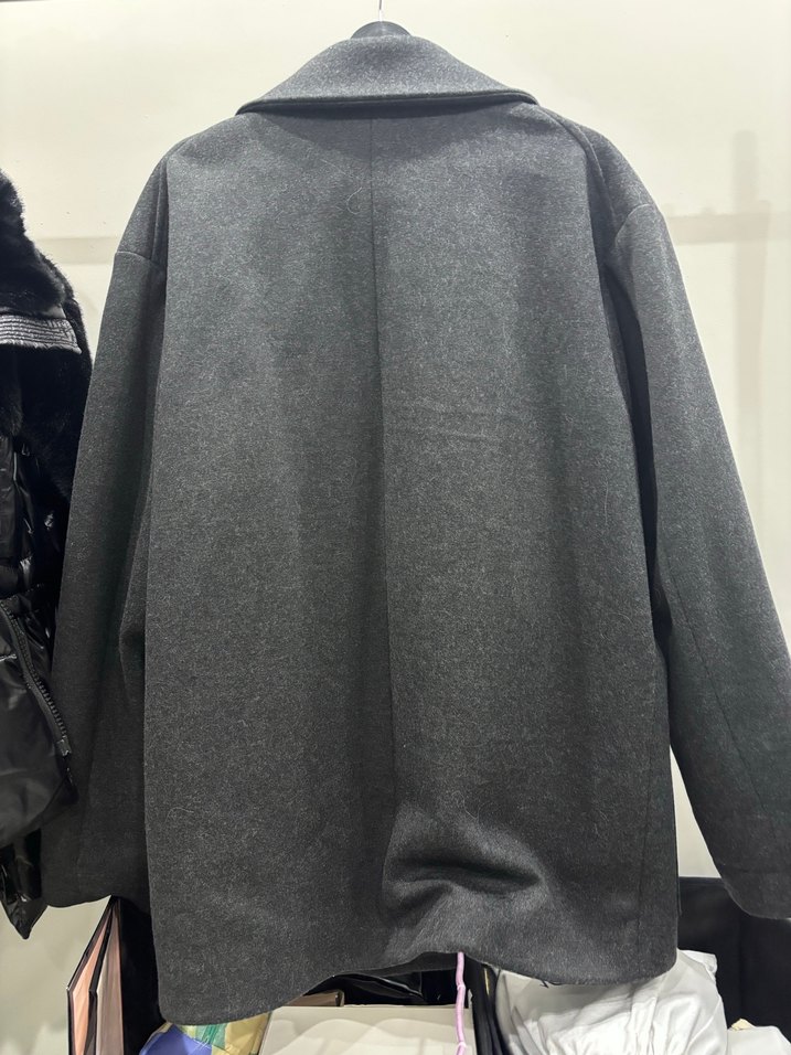 Gri Düğmeli Erkek Midi Ceket - Görsel 2