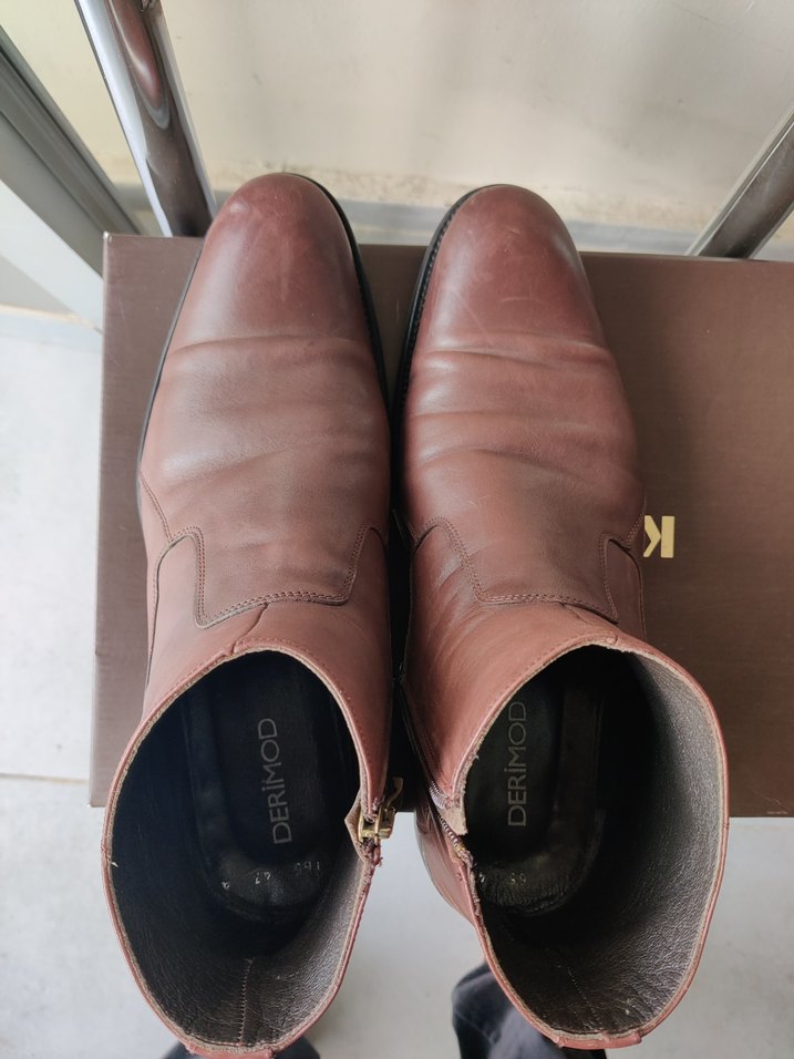 DERİMOD Kahverengi Deri Erkek Bot - Görsel 2