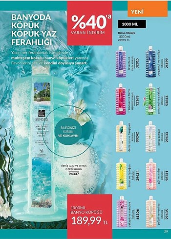 Avon 1000ml Köpüklü Duş Jeli - %40 İndirim