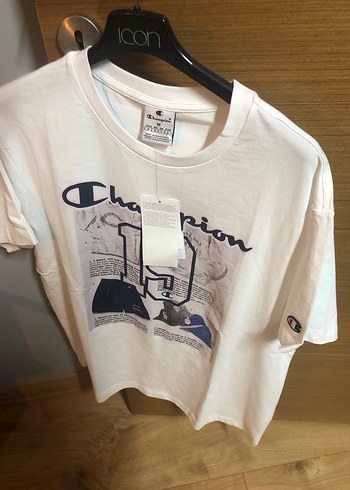 Champion Baskılı Beyaz Erkek Tişört - Görsel 2