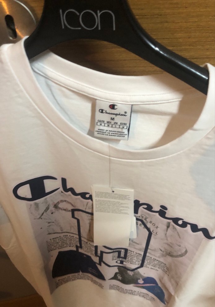 Champion Baskılı Beyaz Erkek Tişört - Görsel 3