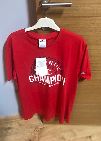 Erkek Kırmızı Champion Baskılı Tişört - Görsel 2