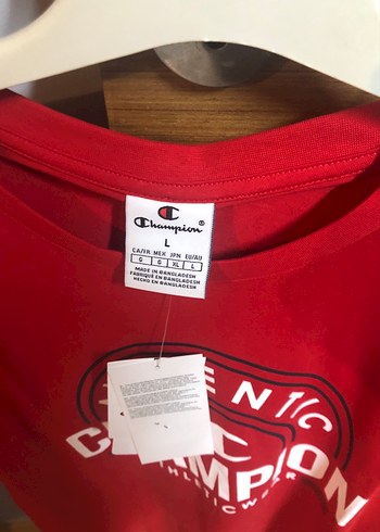Erkek Kırmızı Champion Baskılı Tişört - Görsel 3