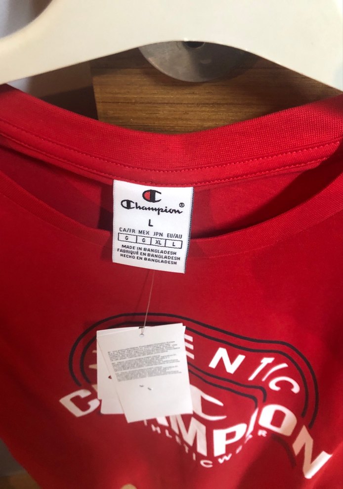Erkek Kırmızı Champion Baskılı Tişört - Görsel 3