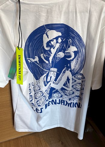 Les Benjamins Beyaz Pamuklu Erkek Baskılı Tişört Sıfır - Görsel 2