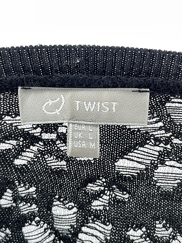 l Beden siyah Renk Twist Bluz %70 İndirimli.