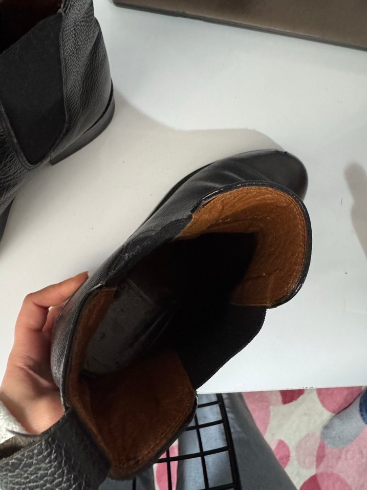 Siyah Deri erkek Botu, Tokalı, Kalın Topuklu - Görsel 3