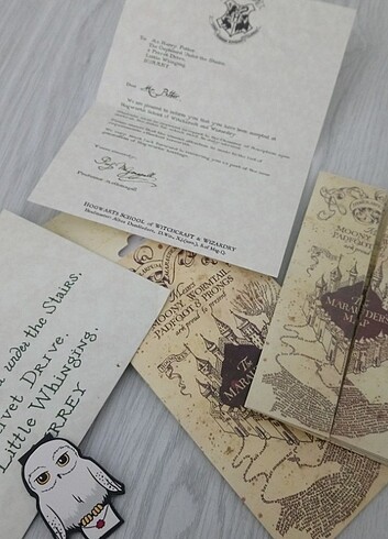 Harry Potter HOGWARTS mektubu ve Çapulcular Haritası