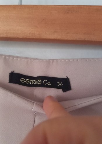 xs Beden Bej Midi Kadın Salaş Kumaş Pantolon