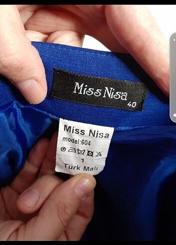 40 Beden Saks mavisi uzun kloş etek