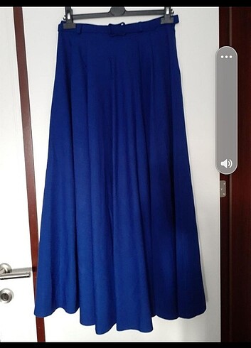 Diğer Saks mavisi uzun kloş etek