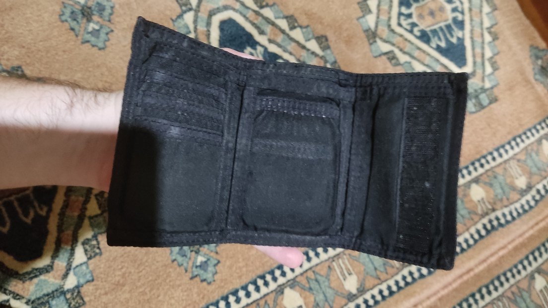 Nike Siyah Erkek Cüzdanı Velcro Kapaklı - Görsel 2