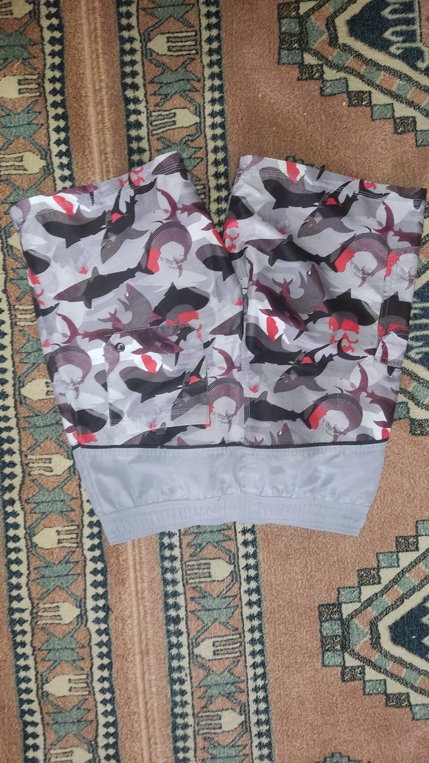 Gri Baskılı Erkek Midi Yüzme Şortu - Görsel 3