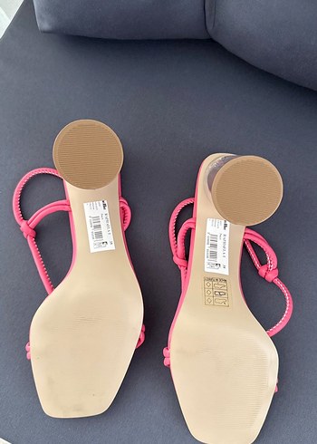 38 Beden pembe Renk Pembe elle Topuklu Kadın Sandalet