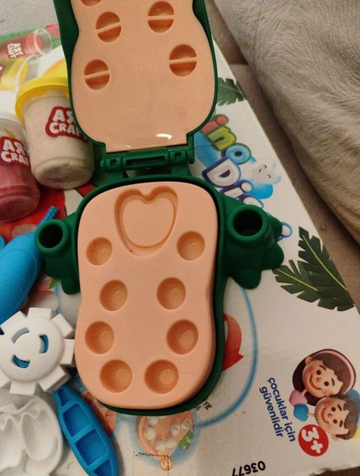 Renkli Dino Dişçi Oyun Hamuru Seti - Görsel 3