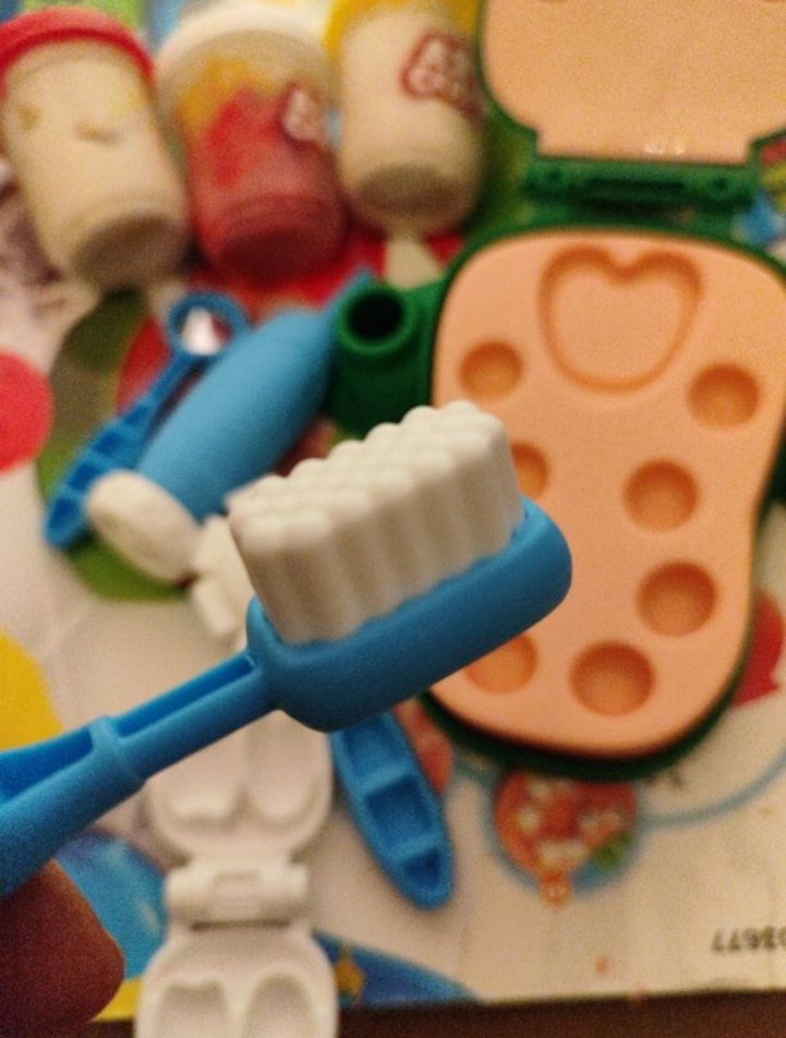 Renkli Dino Dişçi Oyun Hamuru Seti - Görsel 4
