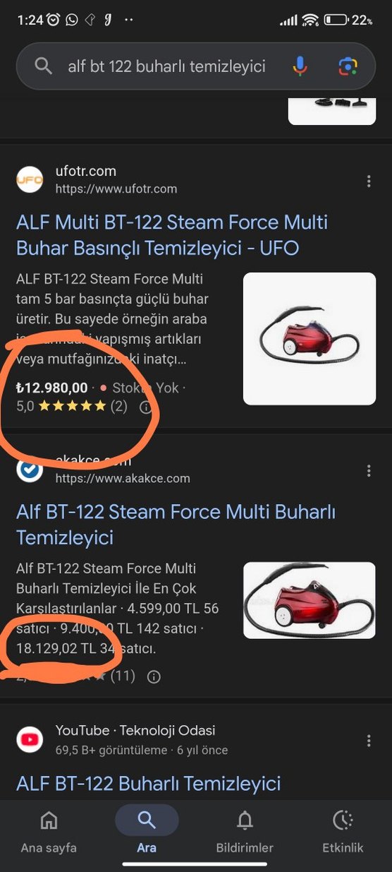 Alf Bt122 Kırmızı Buharlı Temizlik Makinesi - Görsel 2