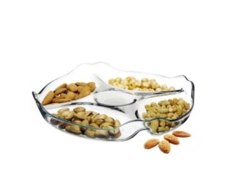 Bölmeli Cam Servis Tabağı - Görsel 2