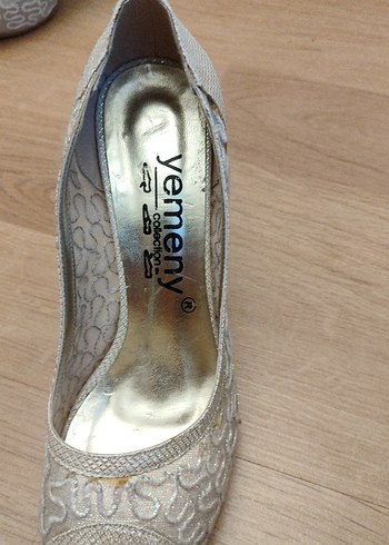 Dantel Detaylı Beyaz Stiletto Gelin Ayakkabısı - Görsel 4