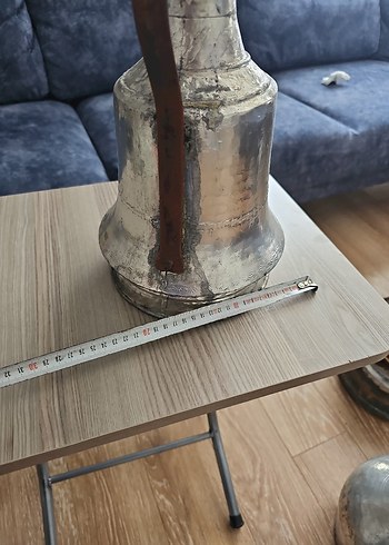 Antika Bakır Kalayli ibrik 70 yıllık büyük boy - Görsel 7