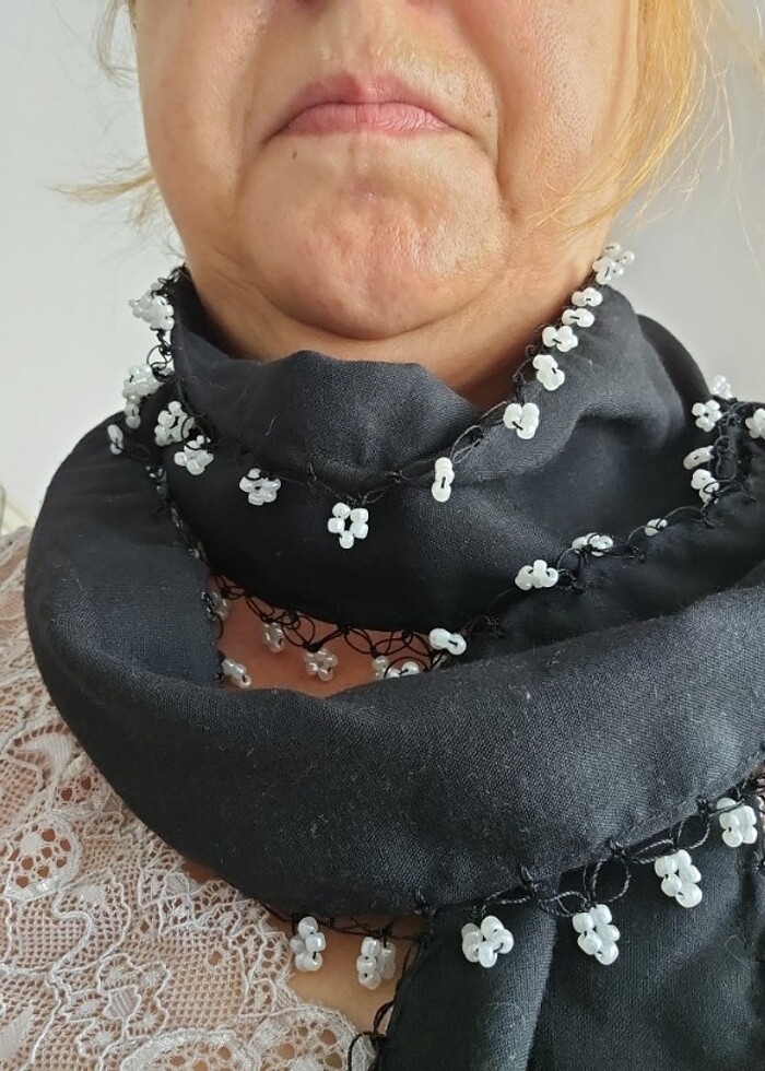 160×10cm bandana veya fular olarak kullanılabilir yeni urun el e - Görsel 4