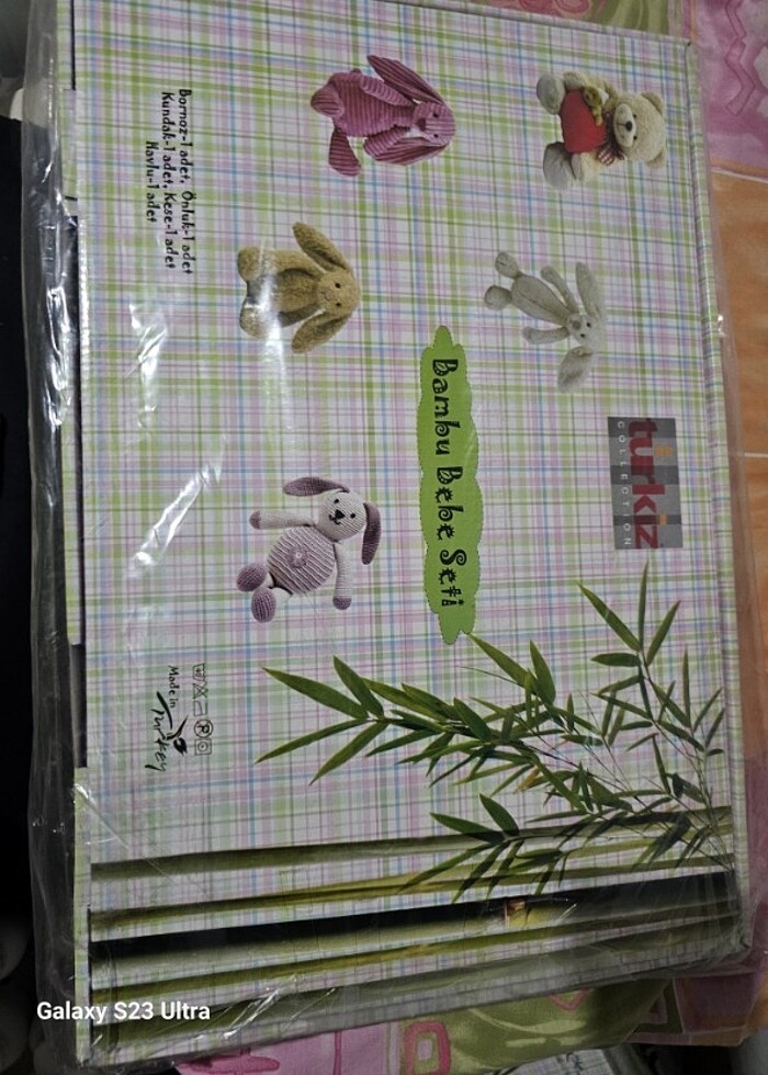 Yeni doğan havlu takım etiketli ürün 5 parça Pembe ve Krem rengi - Görsel 4