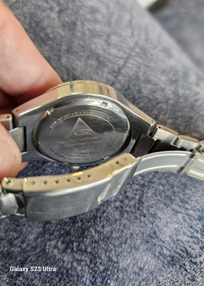 Quantum 45mm 10 ATM paslanmaz çelik saat takvim var Analog su ge - Görsel 5