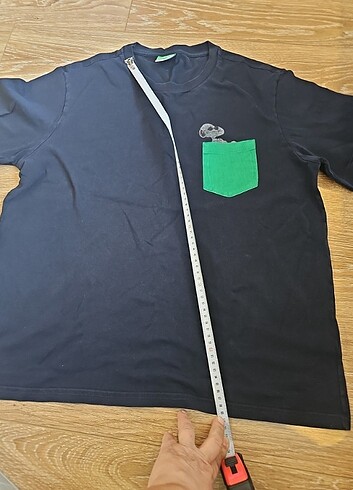 Benetton 2XL oldukça tok kumas tişört orj geniş kesim 