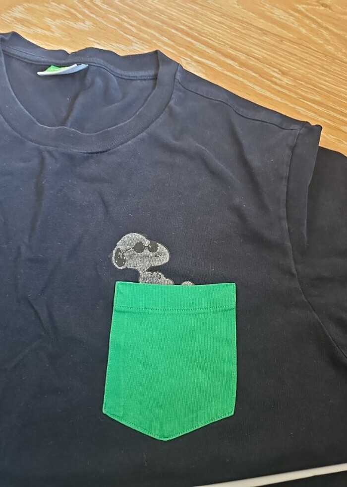 Benetton 2XL oldukça tok kumas  tişört orj  geniş kesim  - Görsel 4