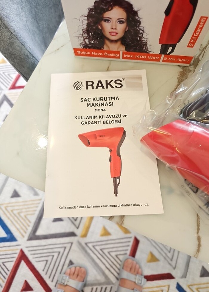Raks mono saç kurutma makinesi hediye gelmişti hiç kullanmadım d - Görsel 2