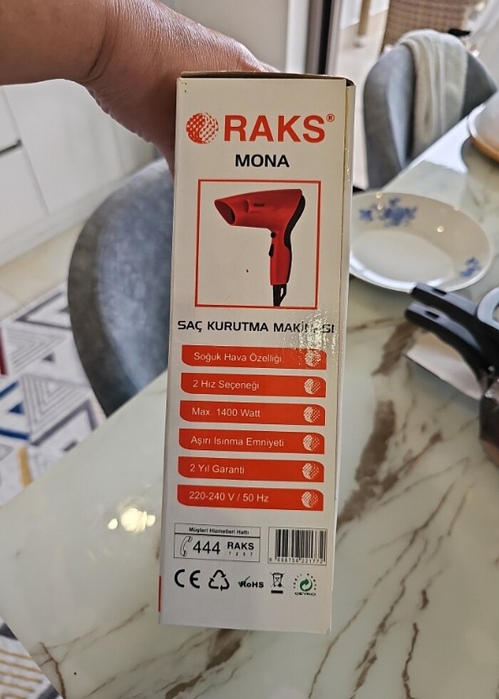 Raks mono saç kurutma makinesi hediye gelmişti hiç kullanmadım d - Görsel 4