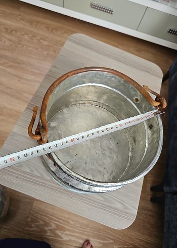 Antika Bakır Kalayli kazan 70 yıllık büyük - Görsel 5