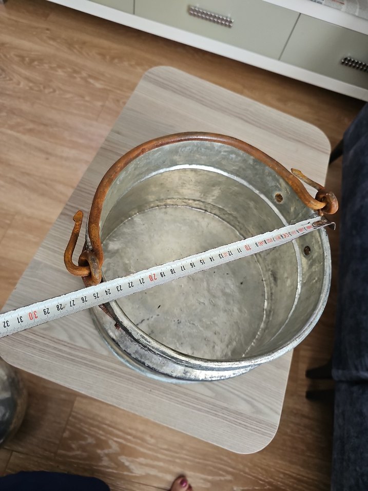 Antika Bakır Kalayli kazan 70 yıllık büyük - Görsel 5